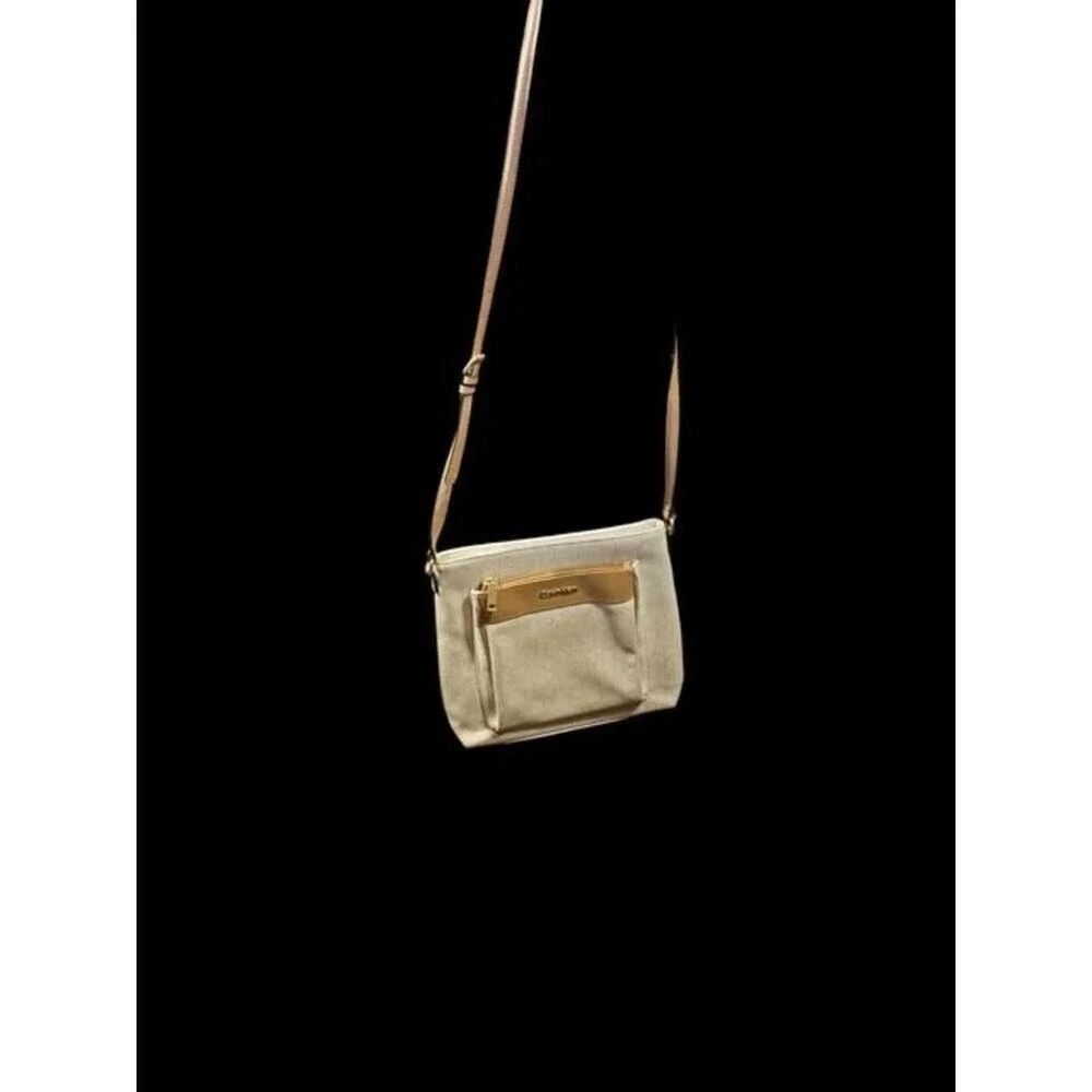 Calvin Klein White Monogram Crossbody